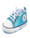 First Walker Casual sequins canvas shoes soft sole prewalker toddler baby Ankle shoes Blue
